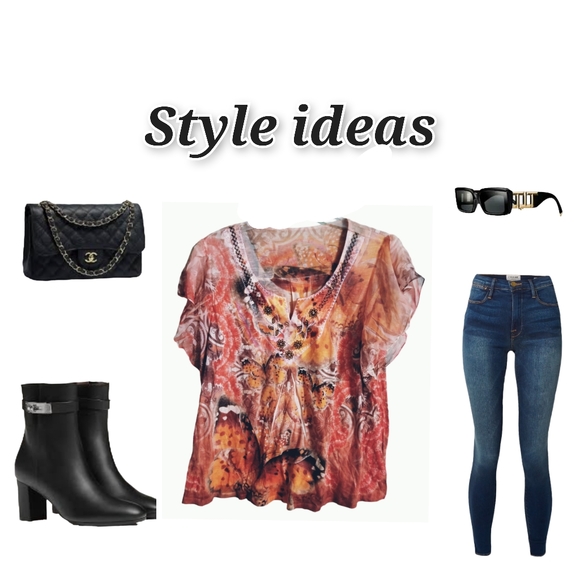 Womens plus butterfly top - Picture 7 of 7